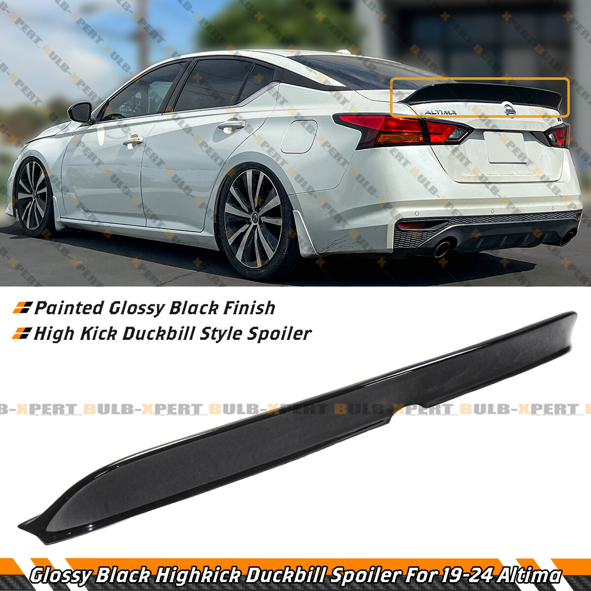 For 2019-2025 Nissan Altima R Style Gloss Black High Italy