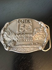 Iowa 150 Year Belt Buckle Collectors Edition 1993 Sesquicentennial