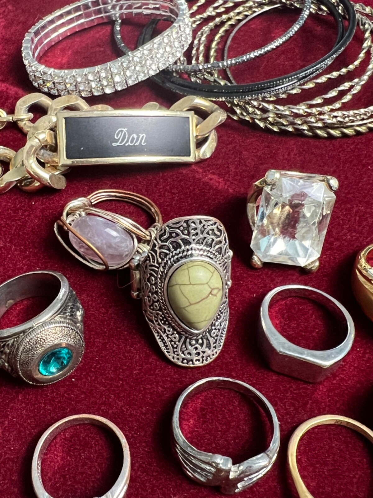 Mixed Jewelry Lot Wearable silver and gold toned necklaces bracelets rings eBay