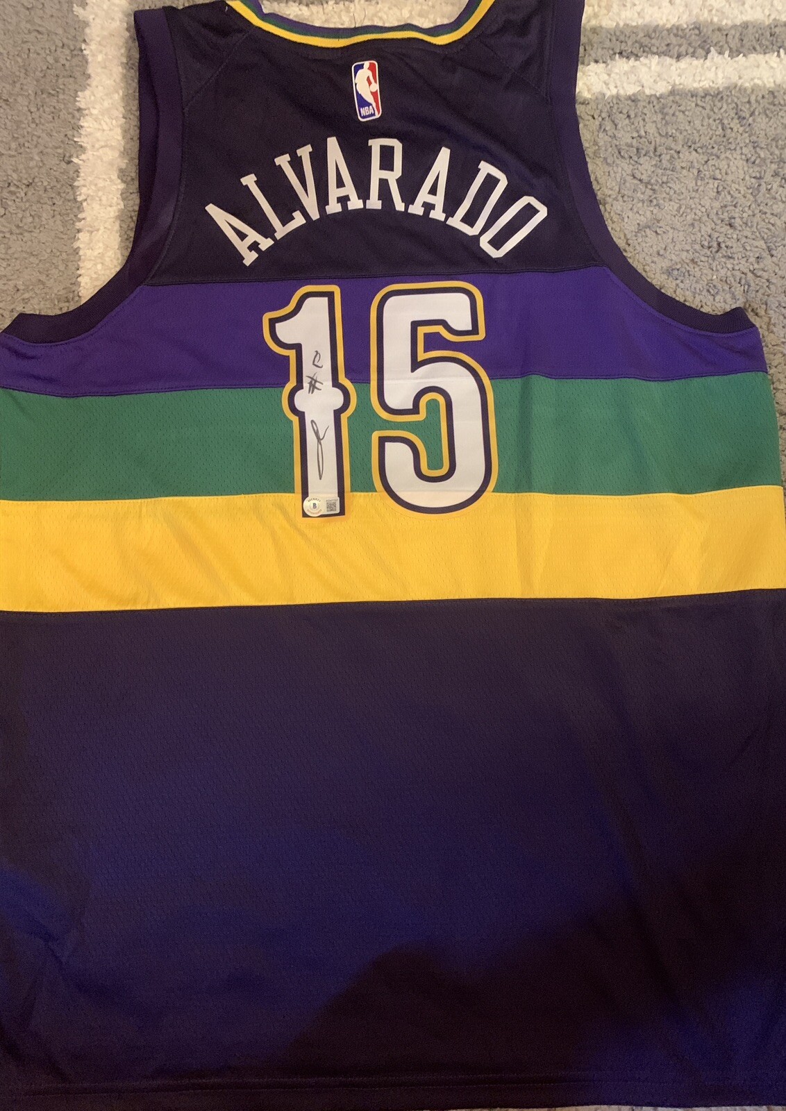 Jose Alvarado Autographed Signed New Orleans Pelicans Jersey BECKETT COA Jersey 
