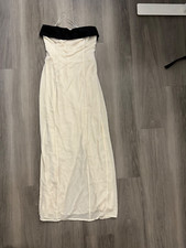 New Reformation Illiana White Velvet Bridal Dress Strapless Midi Length 2 RARE