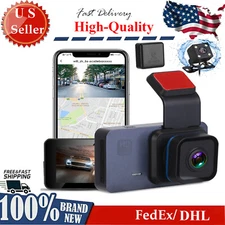 1080P Dual Lens Dash Cam Vehicle Driving WiFi Recorder DVR G-Sensor Night Vision