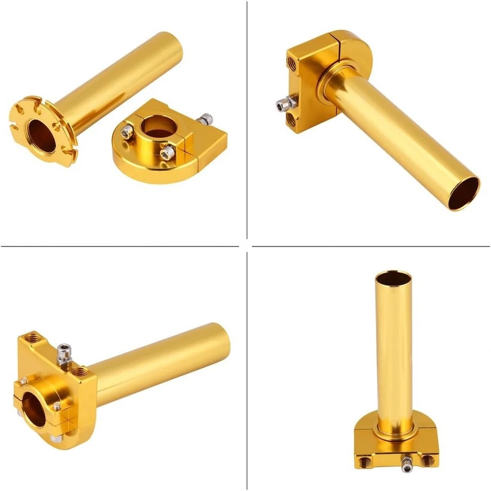 Tubo de manillar de acelerador giratorio de 7/8" universal dorado para motocicleta Foto 4 de 4