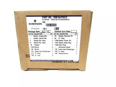 Fisher EMERSON R3610JPX012 REPAIR KIT factory new