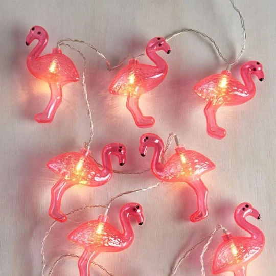 Pink flamingo string lights online
