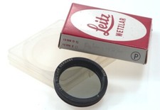LEITZ CAMERA LENS POL FILTER 13358 P BOXED CASE CLEAN