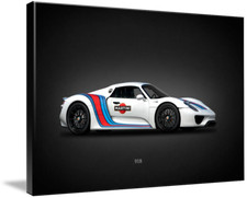 Canvas Art - Porsche 918 Hypercar Minimal Modern Sportscar Art 3 Sizes