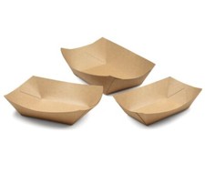 500 Snackschale Kraftpappe PE braun 800ml 215x160x50mm