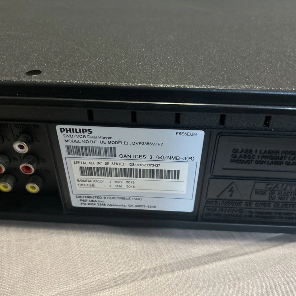Philips DVP3355V/F7 DVD VCR VHS 4 Head Combo Player TESTED - No Cables Or Remote - Image 3 of 4