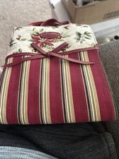 Longaberger Bag Red Stripe Poinsettia Gift Holiday Tote