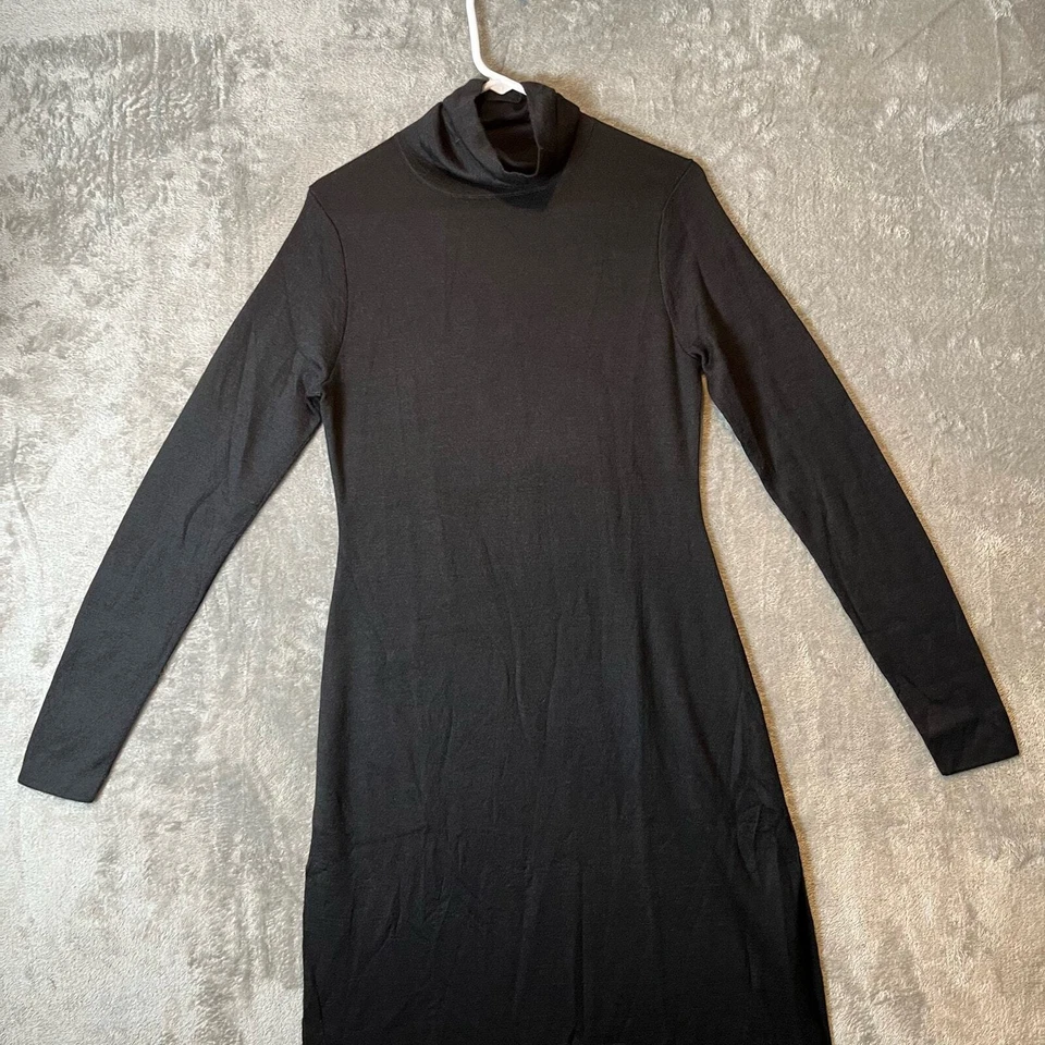 Vestido Audrey Peruvian Connection para mujer talla M mezcla de seda alpaca negro Foto 3 de 4