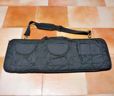 CUSTODIA BORSA PORTA FUCILI SOFT AIR CM.88 x CM.34  NERO  4 TASCHE