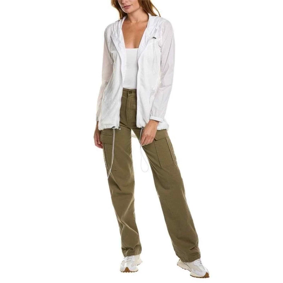 Chaqueta XCVI Mujer Blanca Malla Canyon Light MEDIANA Cremallera Larga Con Capucha Nueva con Etiquetas Foto 2 de 4