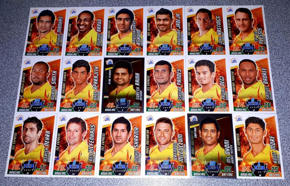 Topps Cricket Attax 2014/15 Pepsi IPL JUEGO COMPLETO y carpeta Foto 2 de 4