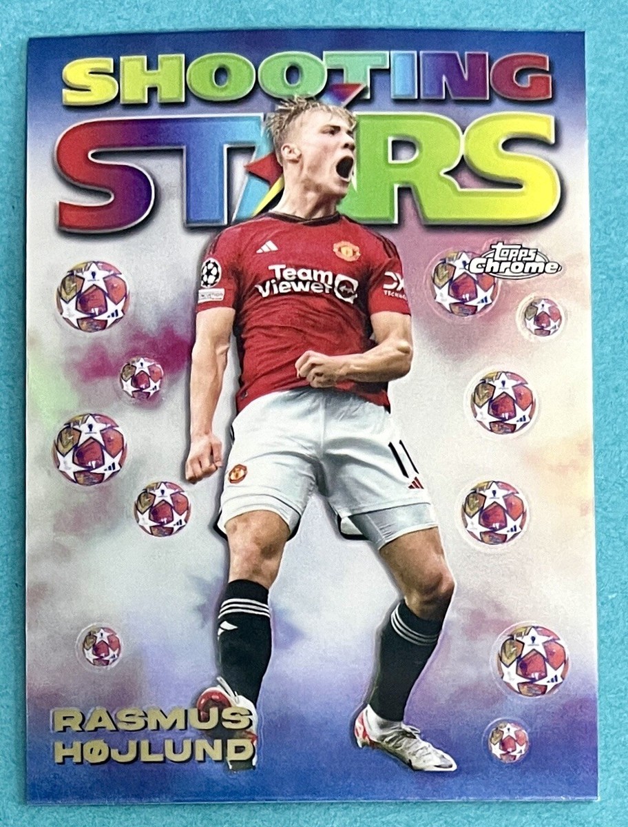 Rasmus Hojlund 2023-24 Topps Chrome UEFA '98 SHOOTING STARS Rasmus Hojlund 2023-24 Topps Chrome UEFA '98 SHOOTING STARS
