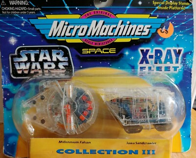 Galoob Star Wars Micro Machines X-Ray Fleet Millennium Falcon Sandcrawler 90s