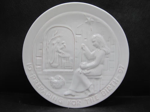 1997 Frankoma Pottery Christmas Plate with Paperwork and  Box