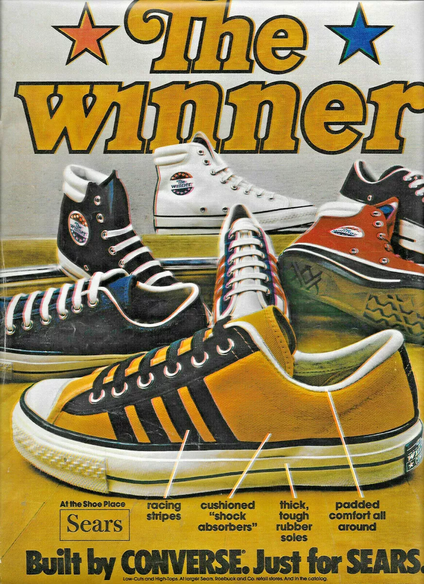 1970 s Print Sales AD Art Advertisement SEARS Converse Winner