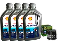 KIT/TAGLIANDO KAWASAKI ZX 636 2002 2006 SHELL ULTRA 10W40 FILTRI OLIO HIFLO