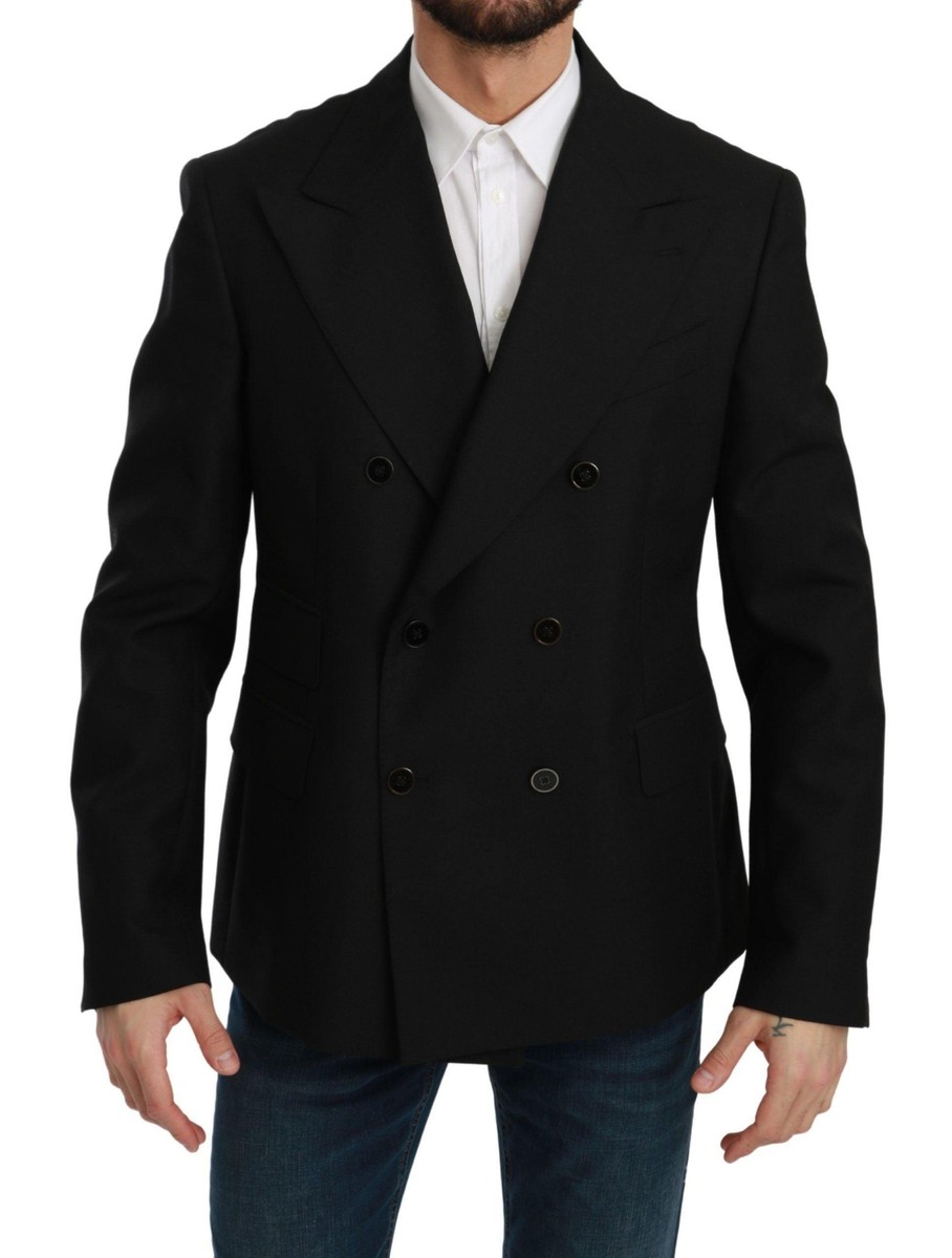 ジャケット Dolce & Gabbana Black Wool Blazer Dolce & Gabbana Black Slim Fit Jacket Coat Wool Blazer | eBay