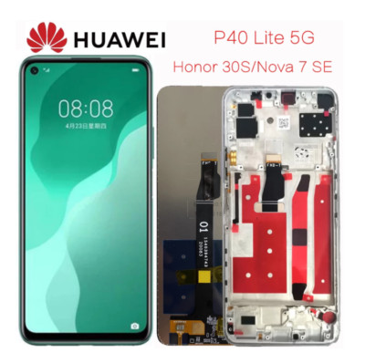 For Huawei P40 Lite 5G CDY-NX9A N29A LCD with Frame Honor 30s CDY-AN90 Screen