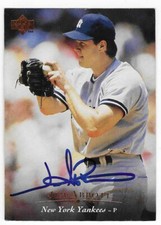 JIM ABBOTT 1995 UPPER DECK AUTOGRAPHED SIGNED # 207 NEW YORK YANKEES