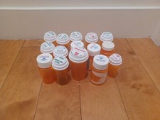 Lot Of 15 Empty Plastic Medicine RX Pill Bottles Misc Sizes