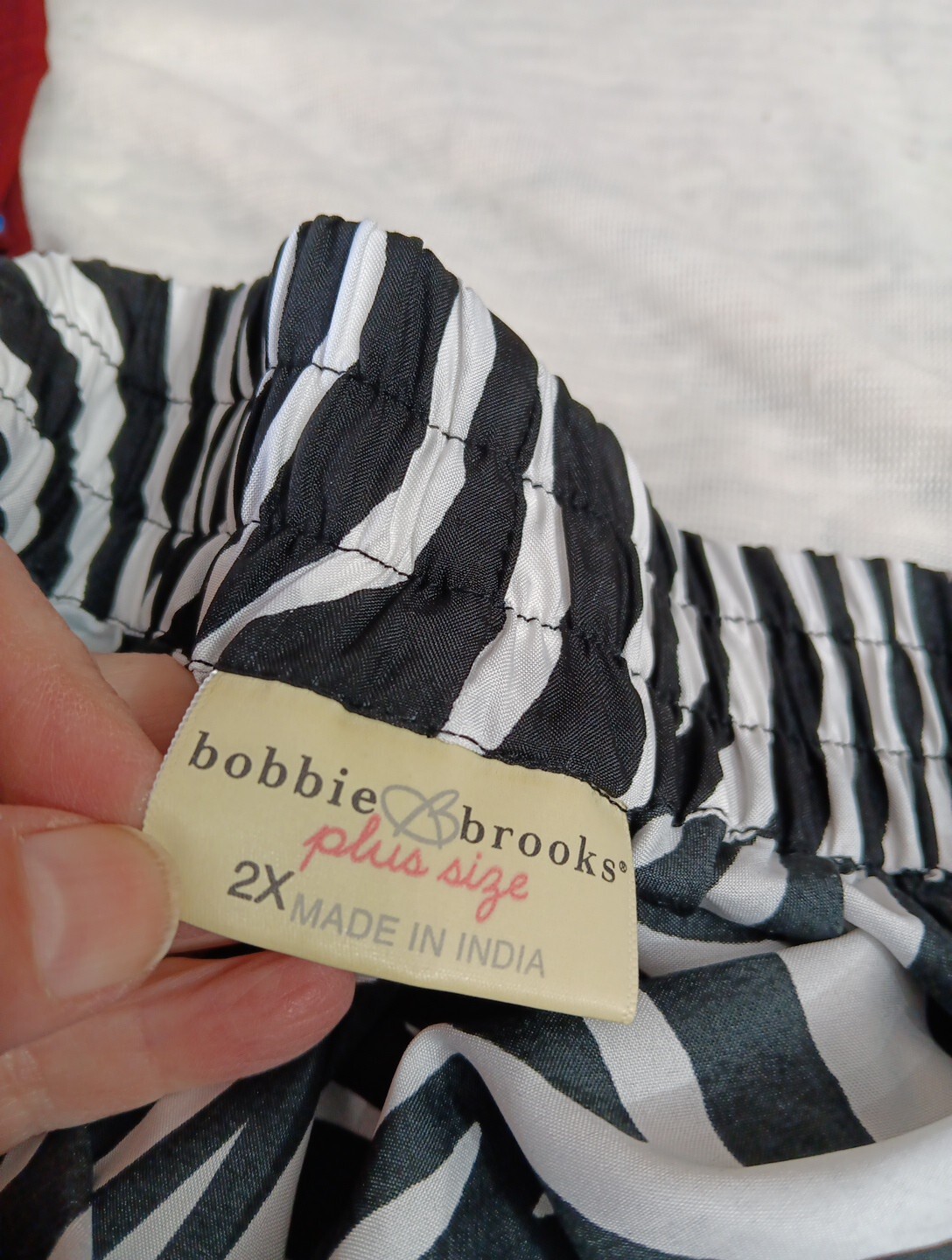 Zebra Print Skirt Flair Silky Midi Plus 2X Pull on Poly Bobbie Brooks Stunning thumbnail 7