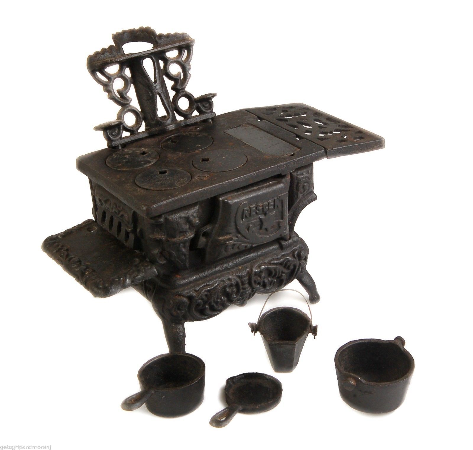 CRESCENT Miniature Childs Cast Iron Pot Belly Stove Vintage | eBay