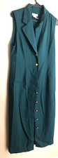 TALBOTS Teal Green WOOL Sleeveless Dress  Size 10