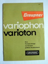 Graupner Fernsteuer-Prospekt variophon/variot...