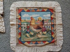 Lot of 5 Hen Rooster  Chicks on A Farm PILLOW COVERS HandMade