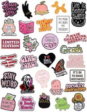 30 PCS Positive Enamel Pins Cute Enamel Pins Bulk Aesthetic Hat Pins for Back...