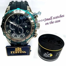 Festina Men's Official Timerkeeper Tour De France Watch 49mm NEW W/Box F16601/4