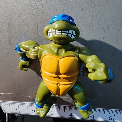 VTG 1990 Teenage Mutant Ninja Turtles WIND UP LEONARDO Figure TMNT Mirage