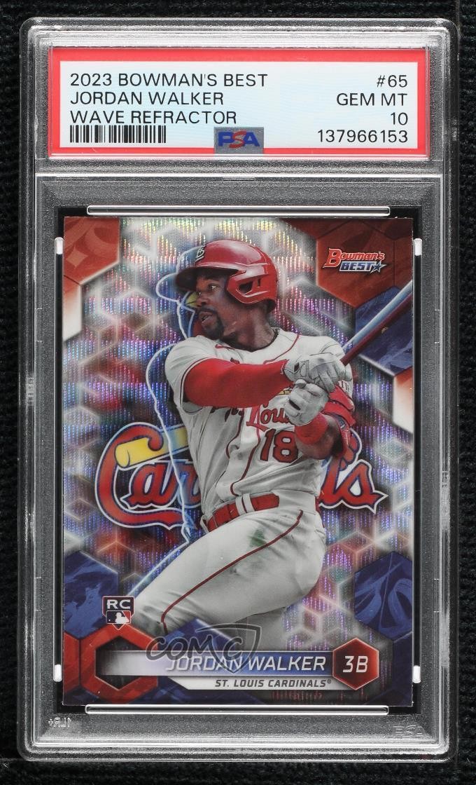 2023 Bowman's Best Wave Refractor Jordan Walker #65 PSA 10 GEM MT 1i3m