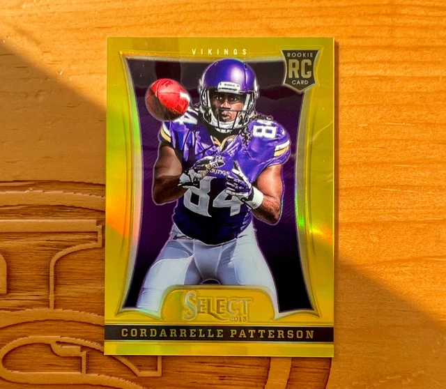 2013 Panini Select NFL Cordarrelle Patterson Rookie Gold Prizm 8/10 SSP Vikings