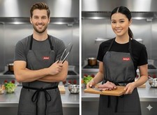 Arby's Employee Gray Apron Logo Uniform Costume Small Medium Polyester New