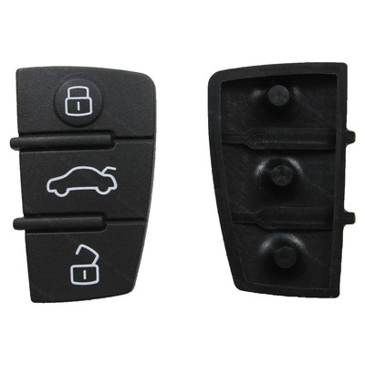 2 Stück Tastenfeld 3 Tasten Auto Schlüssel Gummi passend für Audi A3 A4 A5 A6 A8