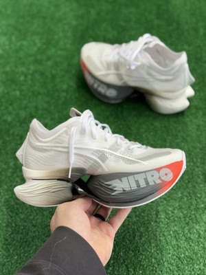 Puma Fastroid Nitro White Silver Cherry Tomato Mens Running 379068-04 VNDS Sz 5
