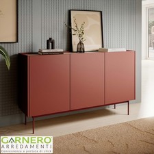 Madia credenza moderna 144x83h cm mobile design 3 ante rosso rovere PASSION