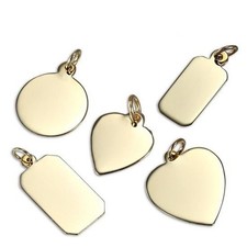 9ct Gold Pendants - Various Sizes & Shapes