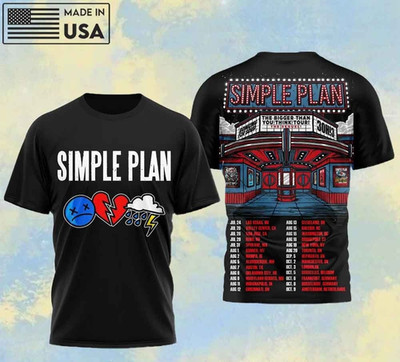 Simple Plan The Bigger Than You Think Tour AOP T-Shirt
