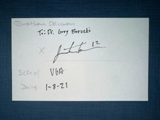 Jonathan Cannon, WHITE SOX (2024 Debut) SIGNED 3x5 Index Card