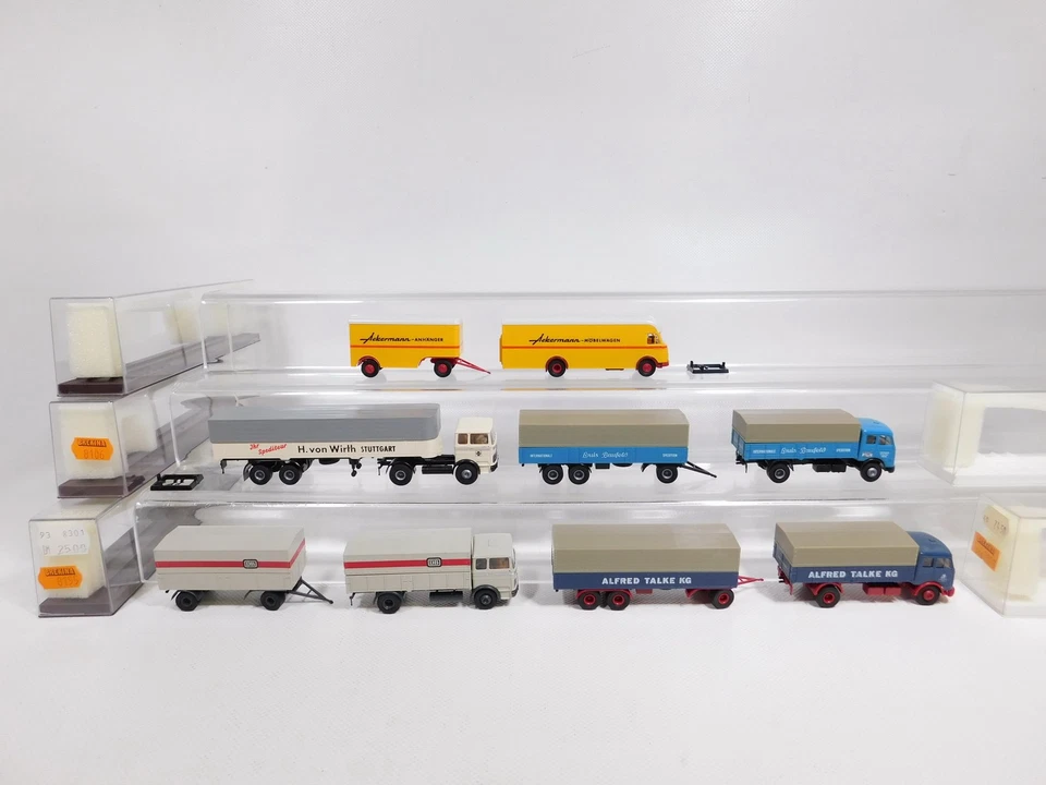 5X Brekina H0 1:87 LKW MB 7626 8106 8155 57200 Baufeld Sg/Mint+Box #DJ531-1 - Immagine 2 di 4
