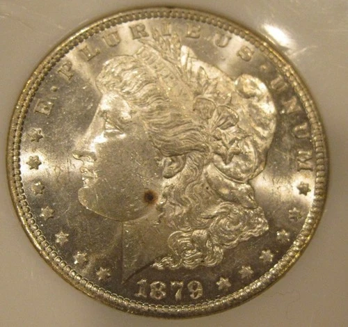 1879 S Morgan Silver Dollar - UNC, Frosty, Light toning 5186-2