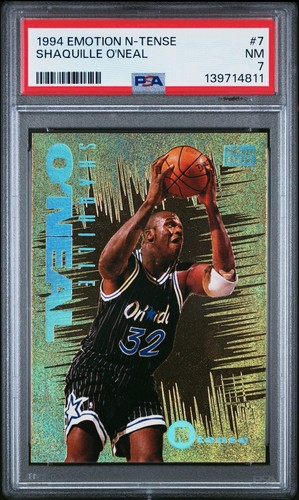 1994 E-MOTION N-TENSE #7 SHAQUILLE O'NEAL PSA 7