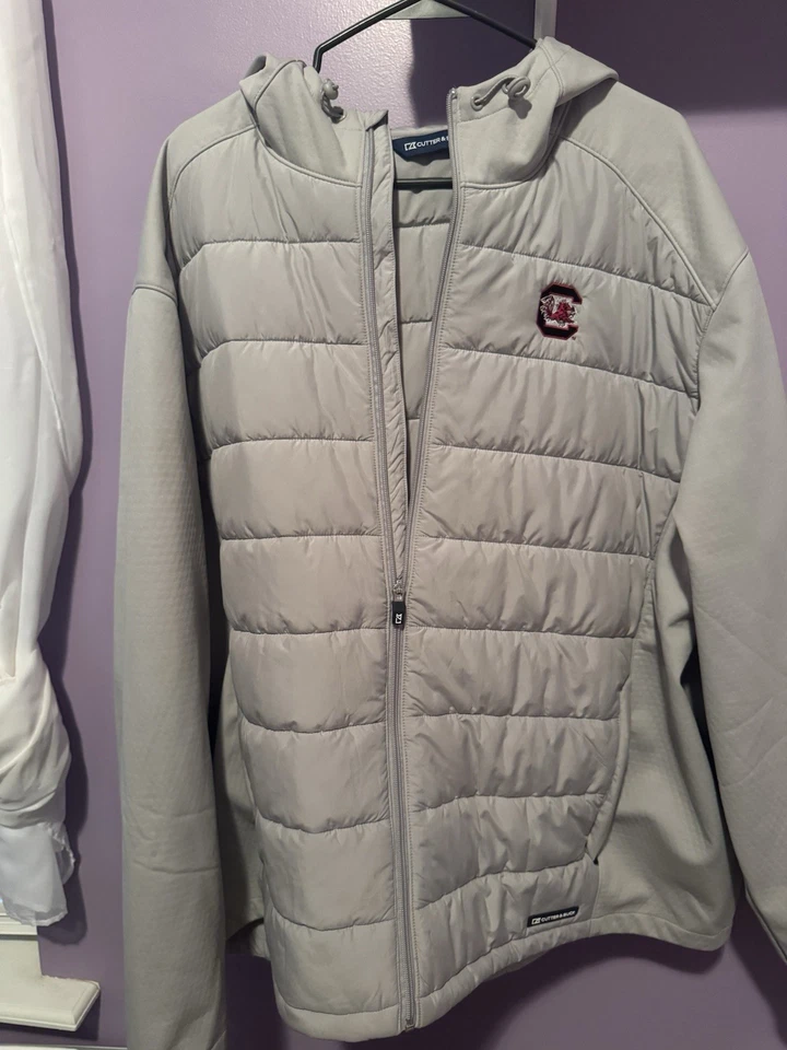 Cutter & Buck Jacket 3XL South Carolina Gamecocks Grey Full Zip - Image 2 of 4