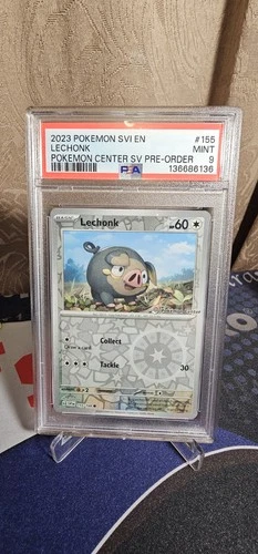 2023 Pokemon Scarlet & Violet Lechonk Pokemon Center Promo #155 PSA 9