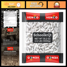 Bulk Licorice Chalk Candy - Dutch Mint Coated Liquorice Sticks with Anise Fillin